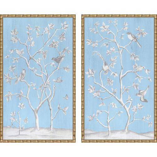 Contemporary Chinoiserie Diptych | One Kings Lane