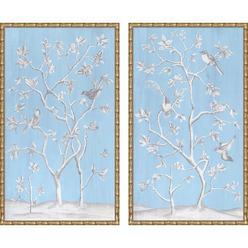 Contemporary Chinoiserie Diptych | One Kings Lane