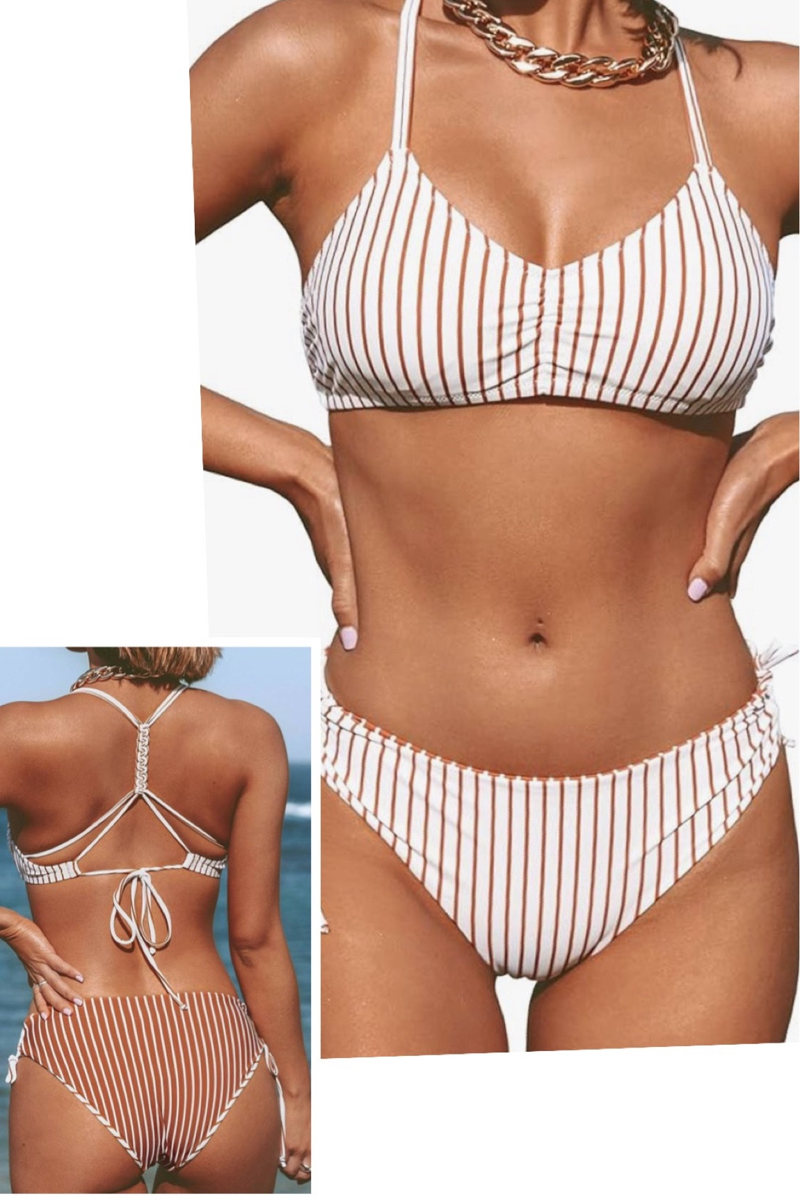 Have this in blue but loving the white and tan! 

#LTKSeasonal #LTKtravel #LTKswim