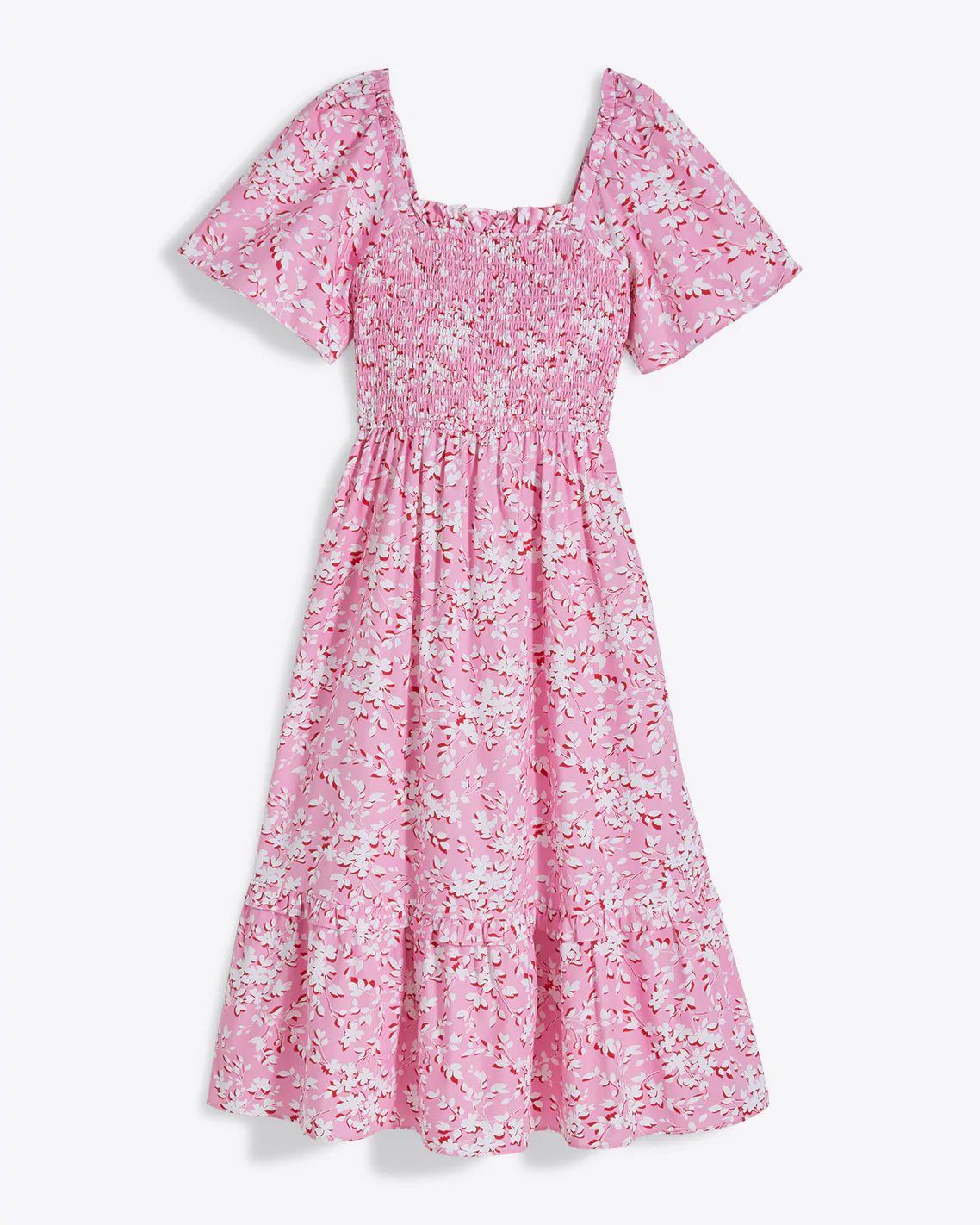 Deana Smocked Dress in Pink Shadow Floral | Draper James (US)