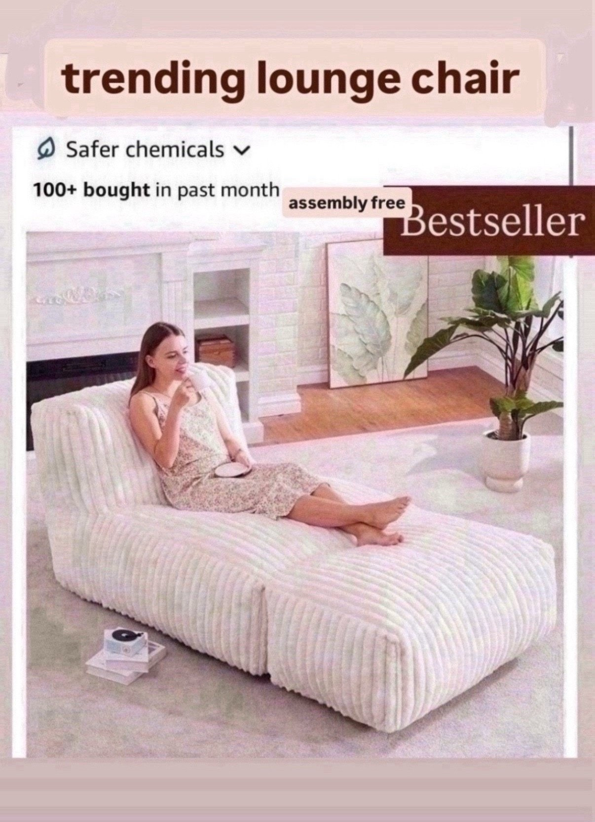 Assembly free chair.  Oversized chair. Comfy lounge chair #chair #loungechair 

#LTKHome