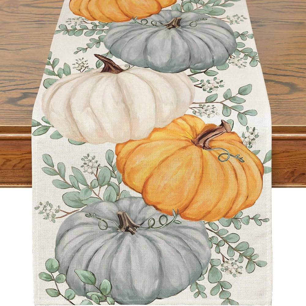 Siilues Fall Table Runner, Fall Decorations for Home Pumpkin Fall Runner Thanksgiving Decorations... | Amazon (US)