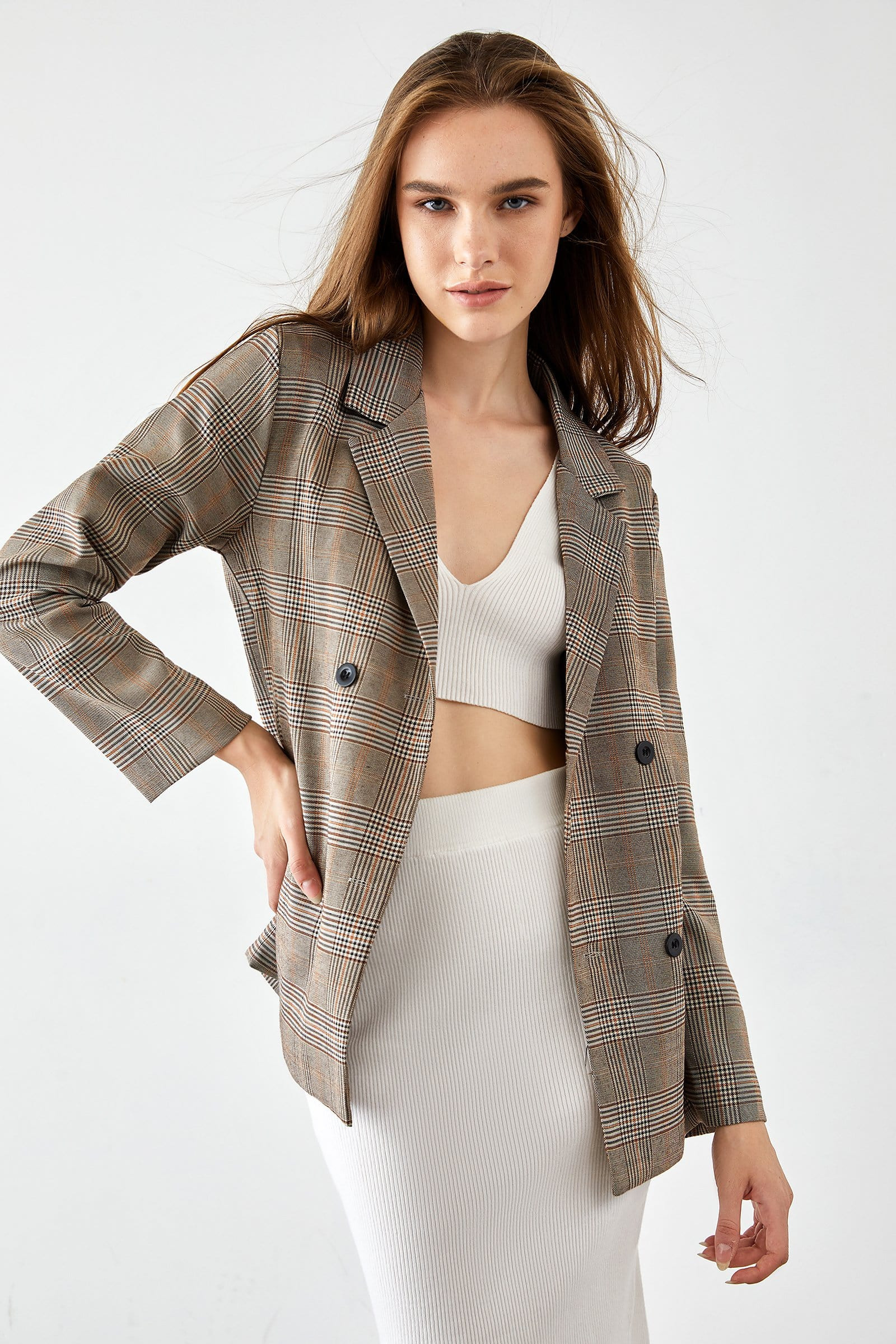 Ayesha Wheat Professional Blazer Jacket | J.ING
