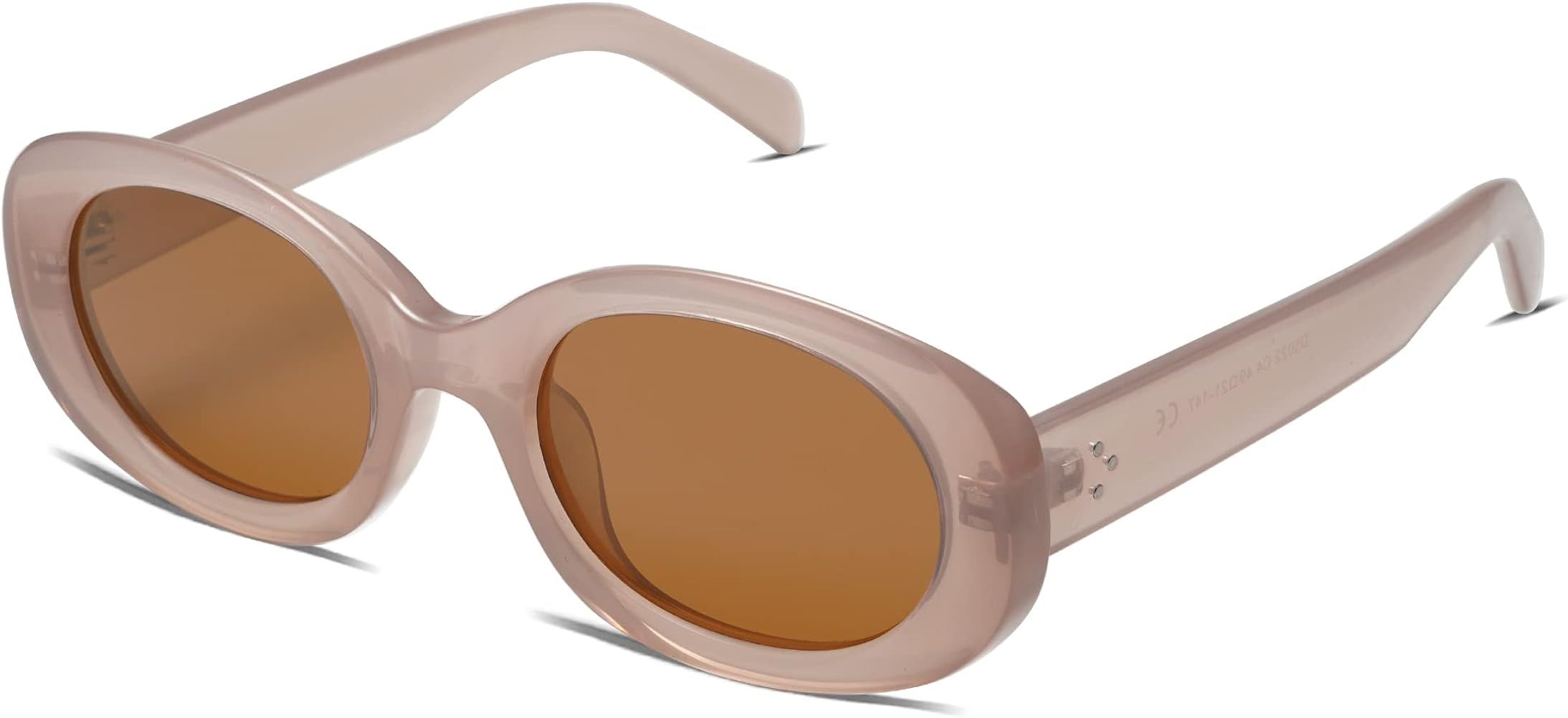 Allarallvr Retro Oval Polarized Sunglasses for Women and Men Vintage Designer Style Gafas De Sol ... | Amazon (US)