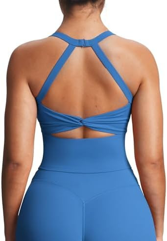 Aoxjox Women's Workout Sleeveless Lola Longline Tank Fitness Training Gym Yoga Crop Tanks | Amazon (US)