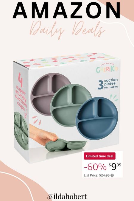 Amazon daily deal - 60% off suction plates for your toddlers!

Toddler, kids, baby, home, kitchen, Amazon finds, Amazon deal, Amazon sale

#LTKsalealert #LTKbaby #LTKfindsunder50