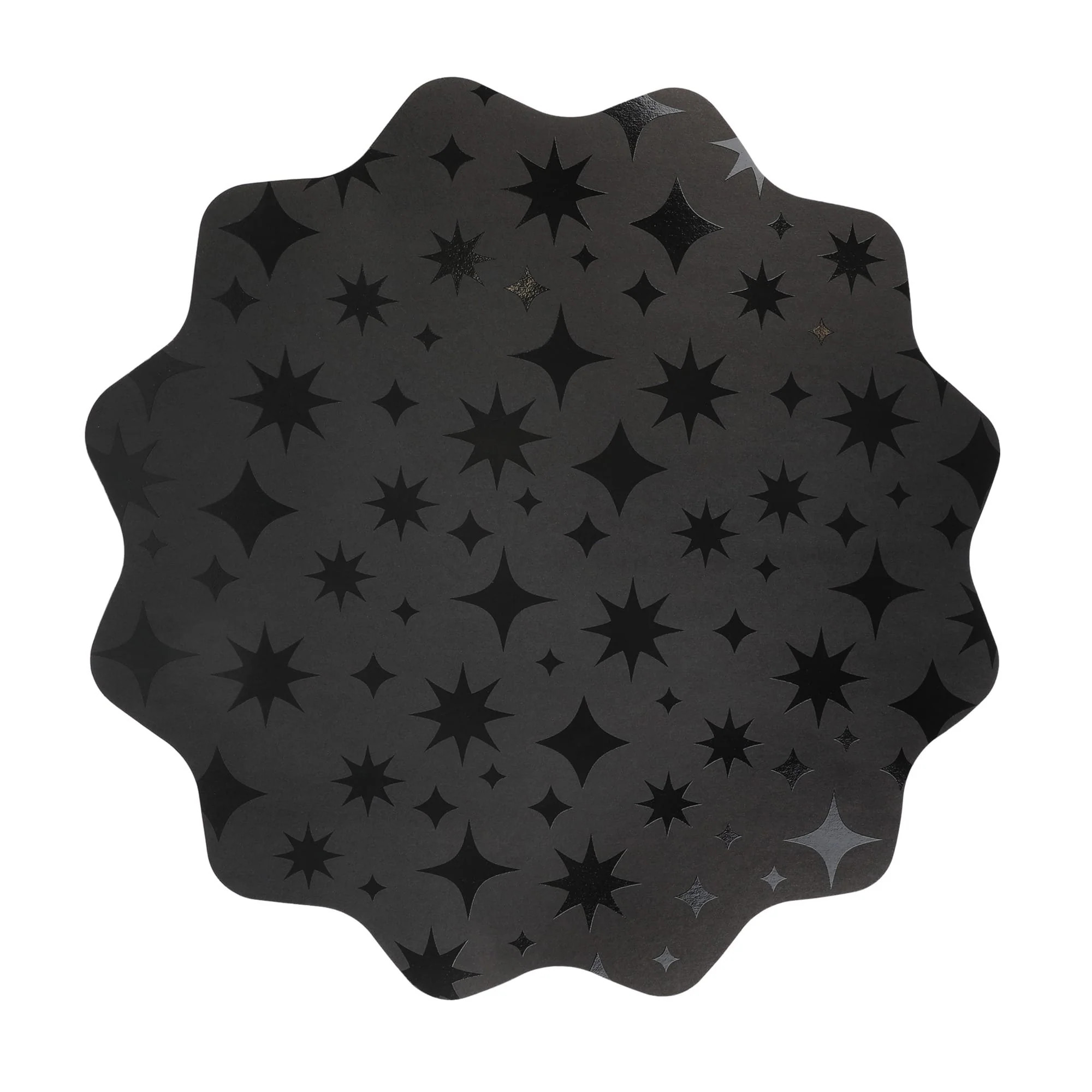 Sparks Fly Glossy Black Placemats (10ct) | Packed Party