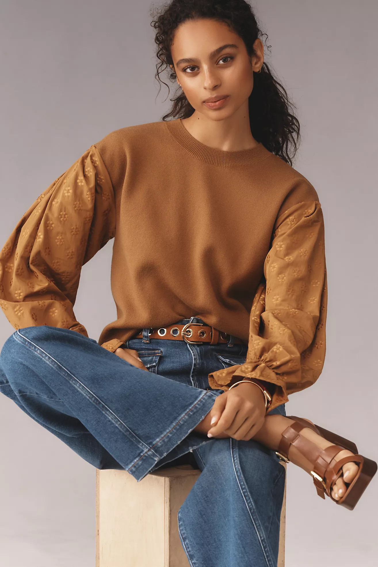 By Anthropologie Puff-Sleeve Sweater | Anthropologie (US)