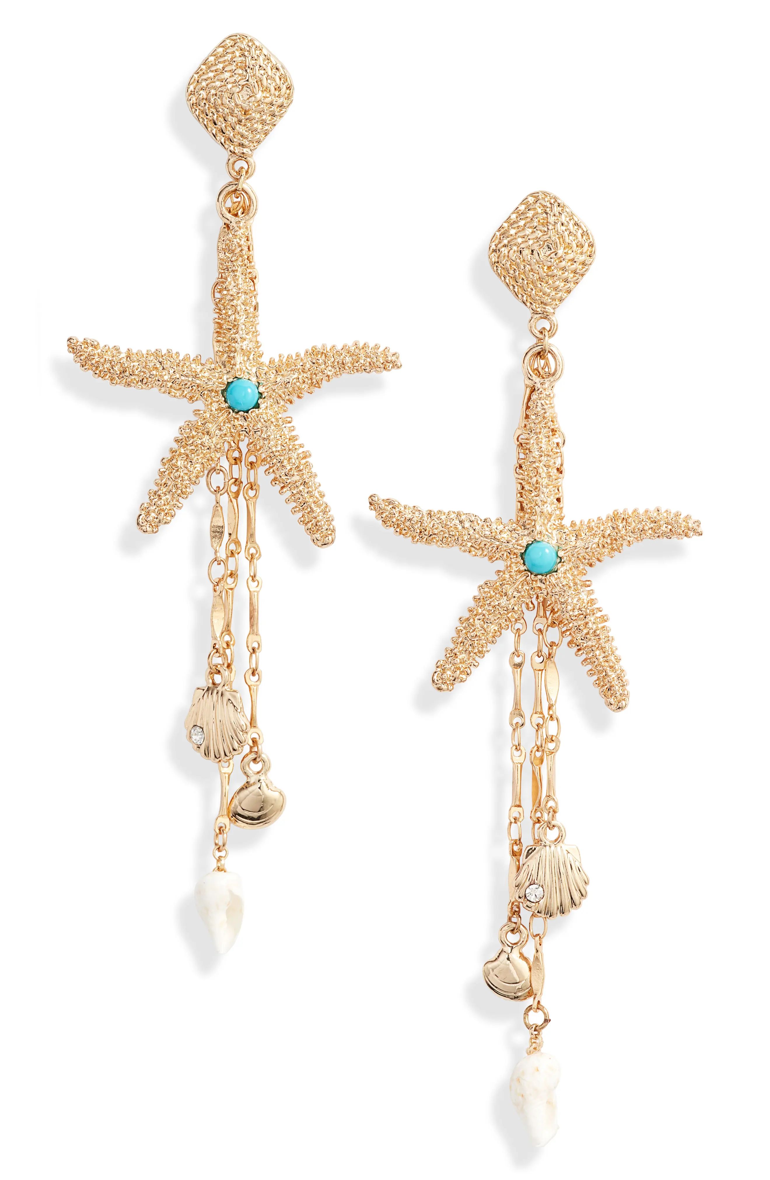 Women's Ettika Starfish Seeker Drop Earrings | Nordstrom