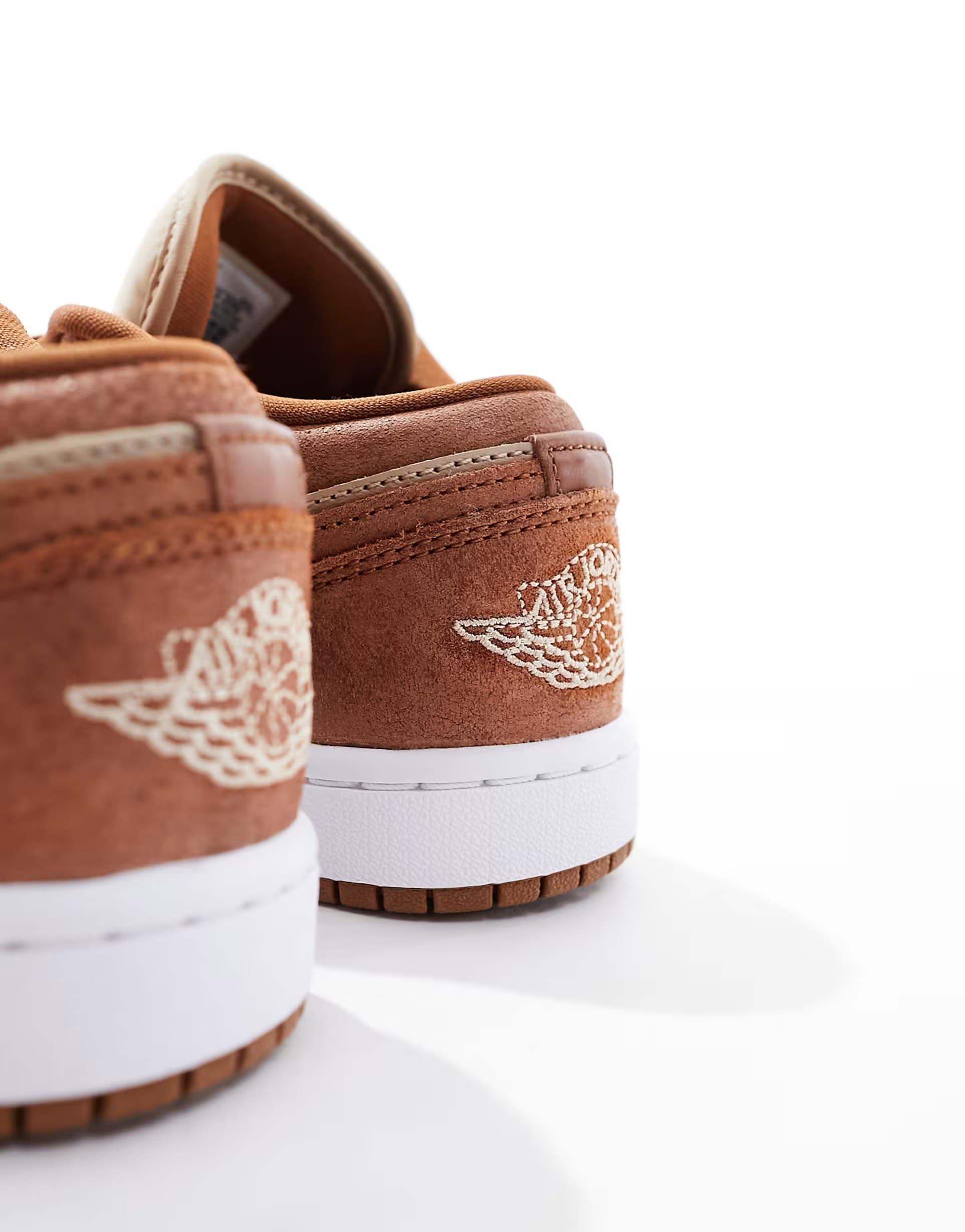 Air Jordan 1 low trainers in brown mix | ASOS (Global)