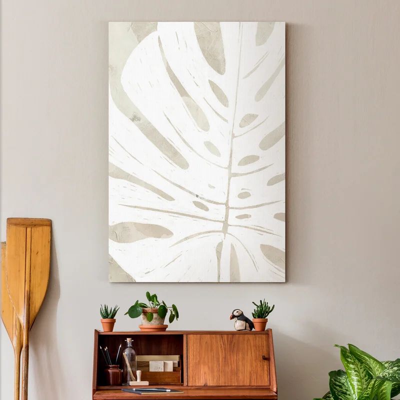 Linen Tropical Silhouette I On Canvas Print | Wayfair North America