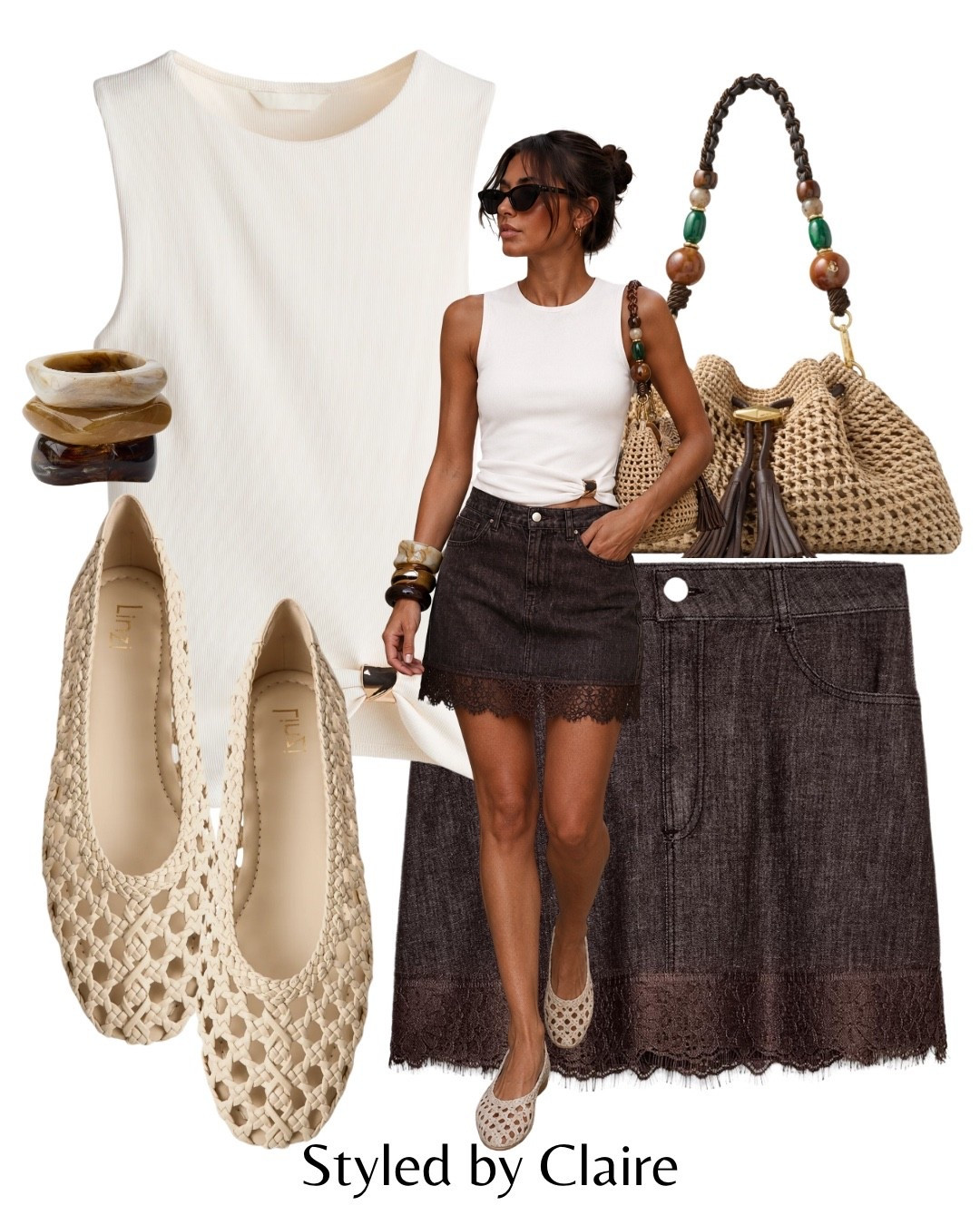 LACE TRIM DENIM SKIRT😮‍💨

#LTKsummer #LTKstyletip #LTKshoes