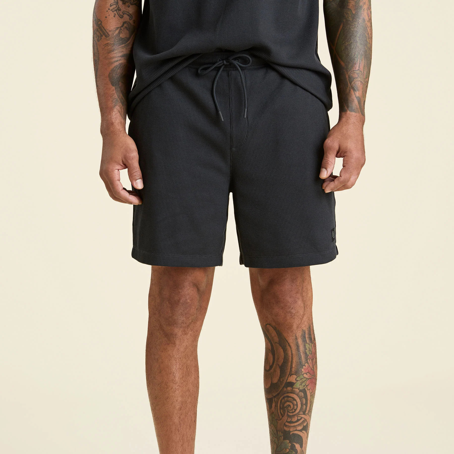 Waffle Shorts | Black | nuuds