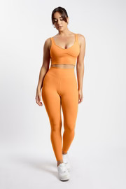Venus V Back Leggings - Tangerine | MESHKI US