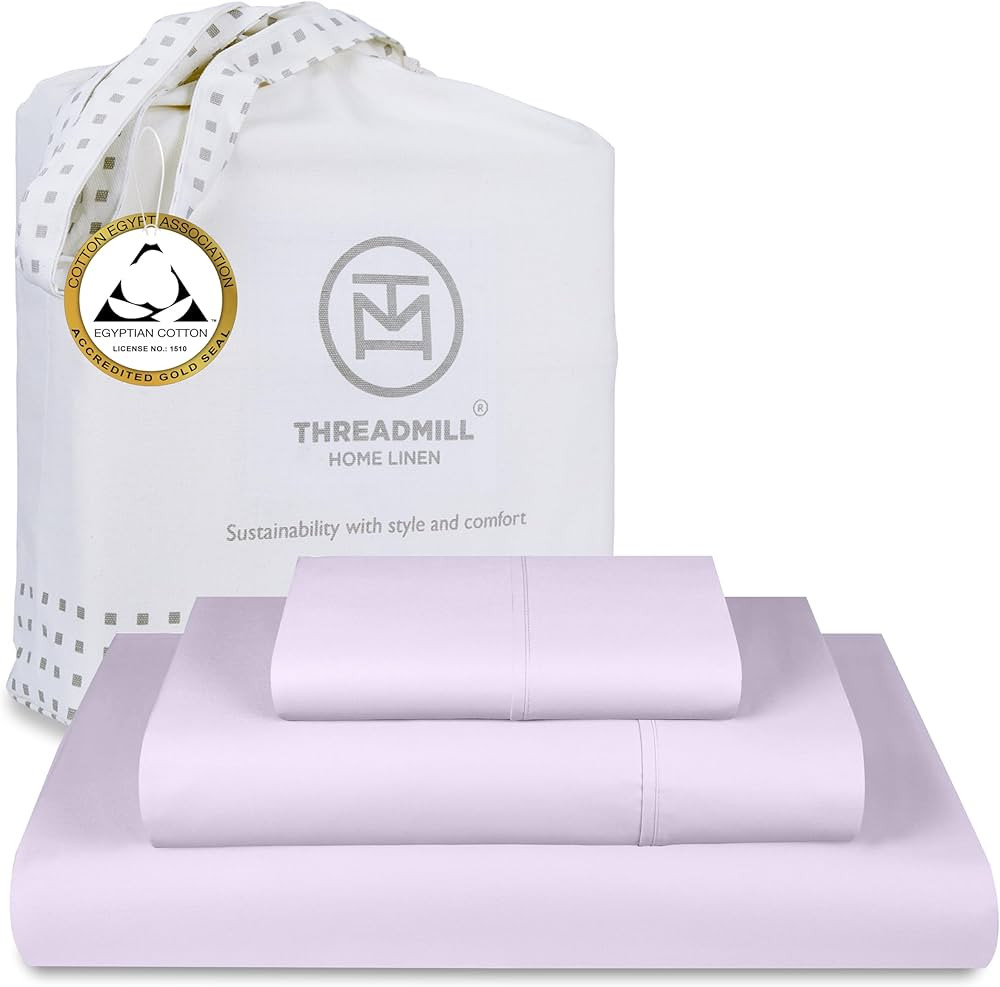 Threadmill Egyptian Cotton Twin Sheet Set | 100% Certified Egyptian Cotton Sheets for Twin Size B... | Amazon (US)