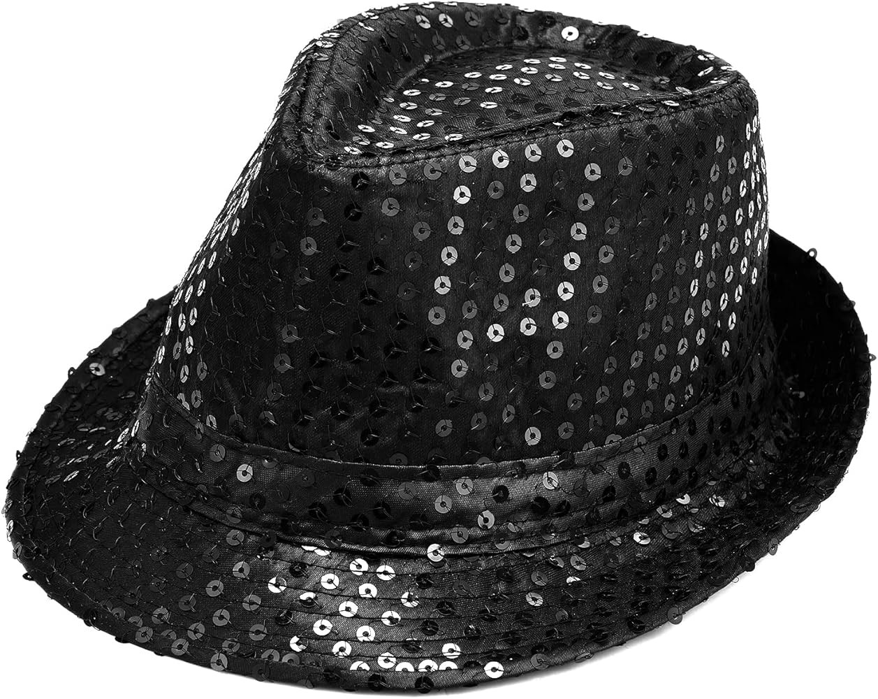 PROUSKY Sequin Hat Glitter Jazz Caps Hip-Hop Sequin Hat Shiny Disco Hat Glitter Hat for Party Cos... | Amazon (UK)