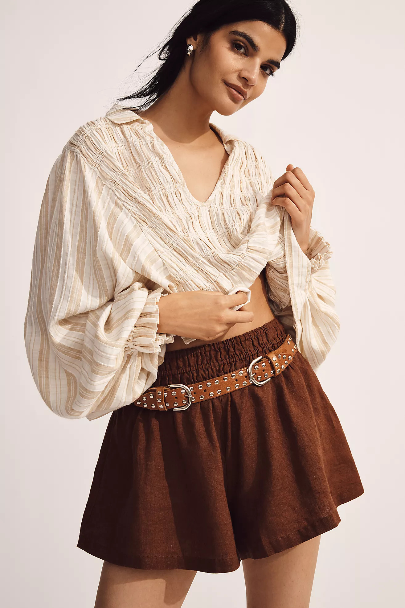 The Somerset Linen Shorts | Anthropologie (US)