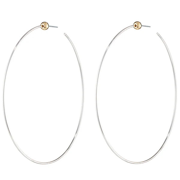 Icon Hoops - Large earrings in Rhodium | JENNY BIRD | Jenny Bird (US)