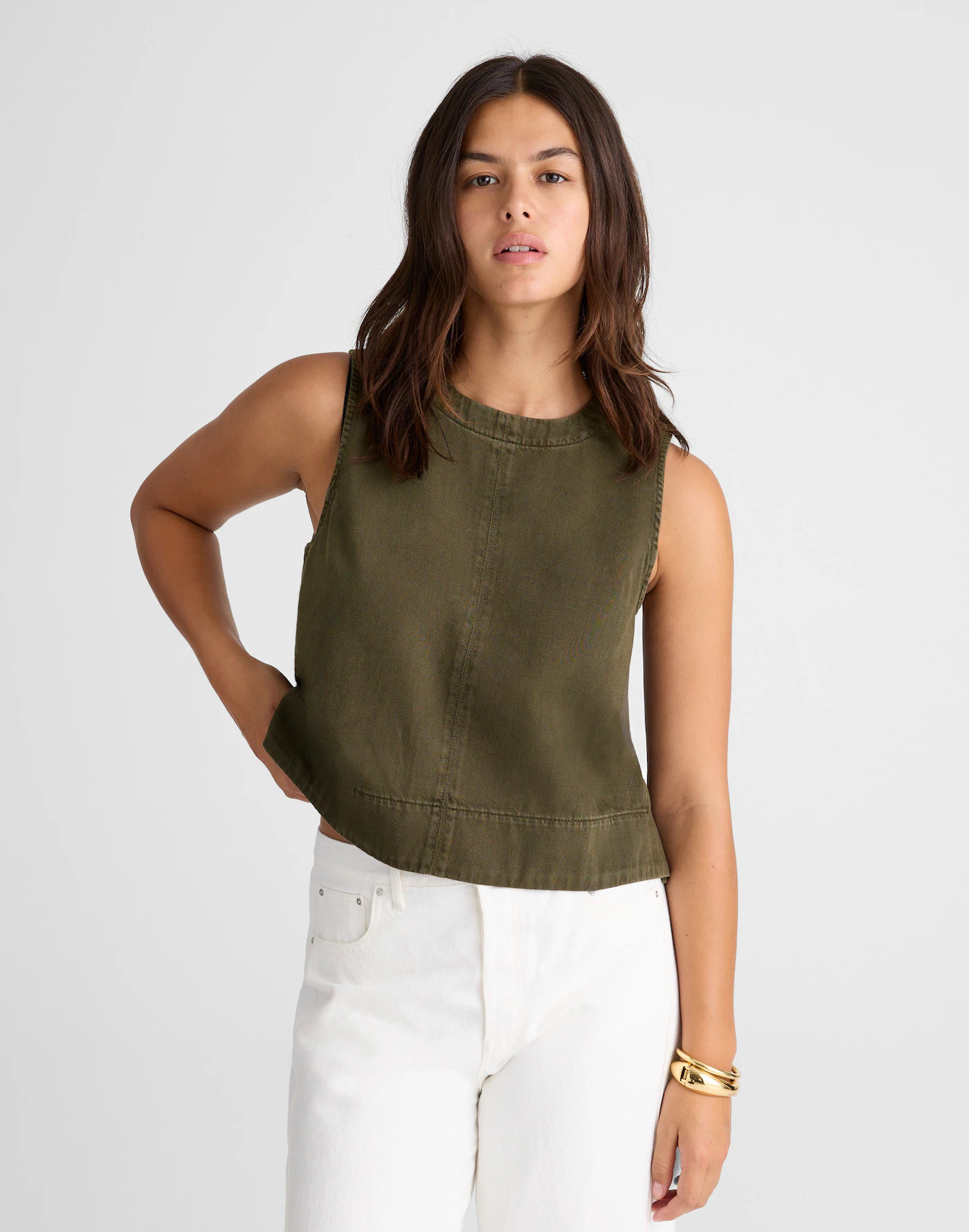 Boxy Shell Top in Garment Dye | Madewell | Madewell