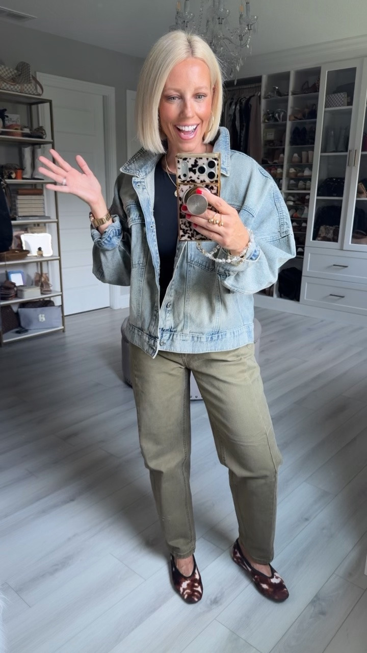 Jacket medium (could have down small - runs oversized) 
Tee medium
Jeans size 4
Shoes size up 1/2 size

#LTKSaleAlert #LTKmomlife #LTKootd