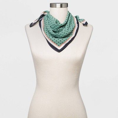 Women's Geo Print Scarf - A New Day™ Green | Target