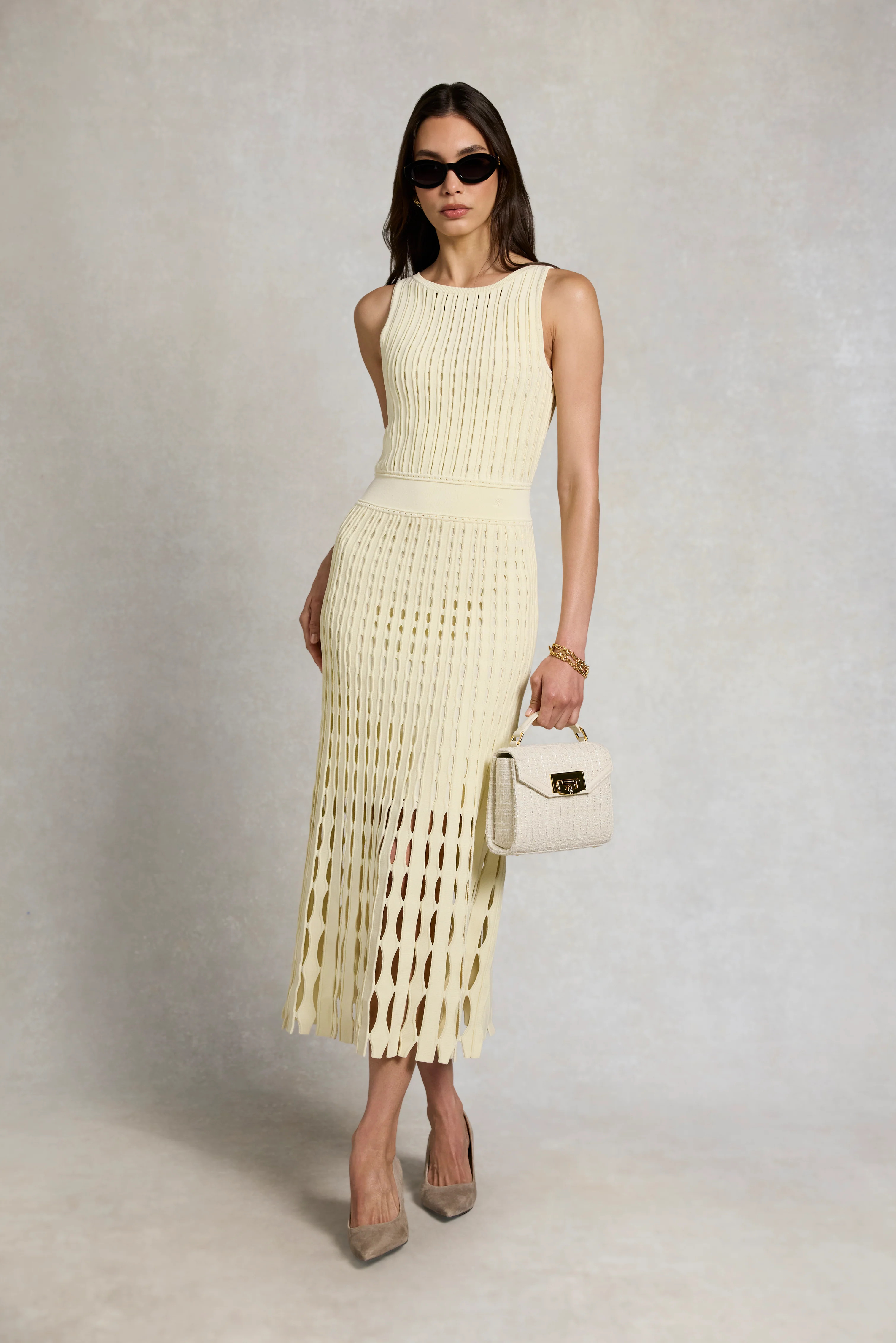 Katrina Dress (Soft Yellow) | Holland Cooper