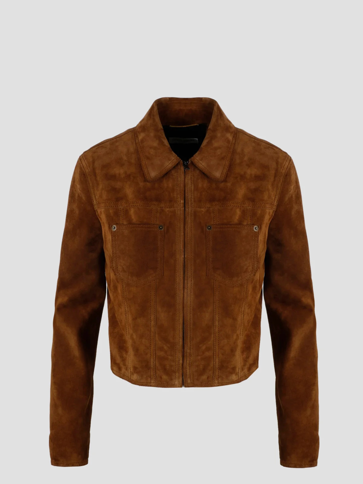 Saint Laurent Zip-Up Long-Sleeved Jacket | Cettire Global