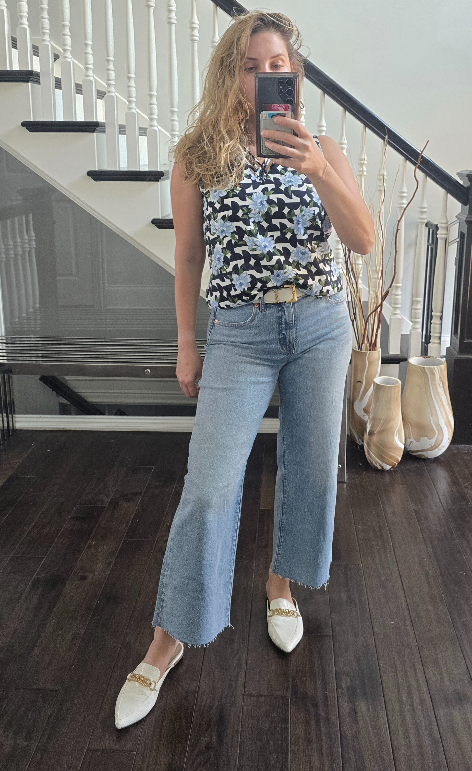 Great fitting wide leg crop jeanOff white leather YSL BeltPointed toe mules

#LTKOver40 #LTKStyleTip #LTKautumn