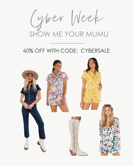 Some of my fave Show Me Your Mumu rompers and PJs are 40% off! 👏🏼

#LTKCyberWeek #LTKsalealert