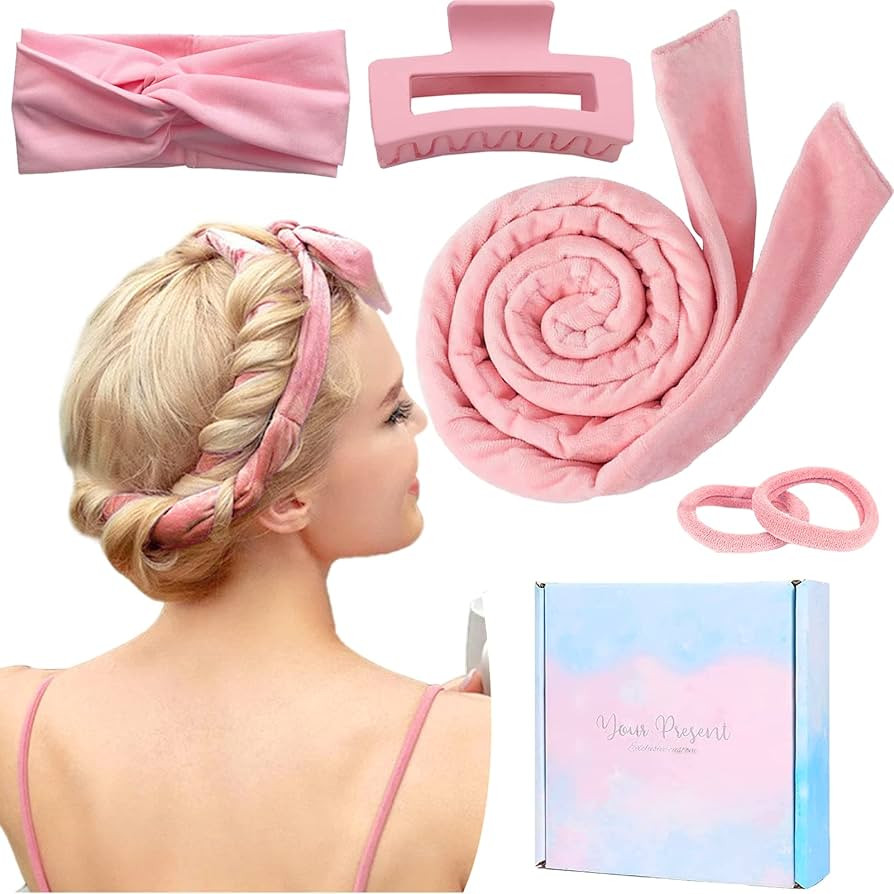 Heatless Curlers Headband For Sleeping Overnight, Heatless Soft Hair Curling Set, No Heat Wave Ha... | Amazon (UK)
