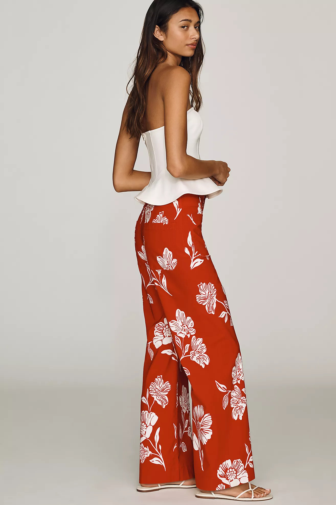 Maeve Colette High-Rise Wide-Leg Full-Length Pants | Anthropologie (US)