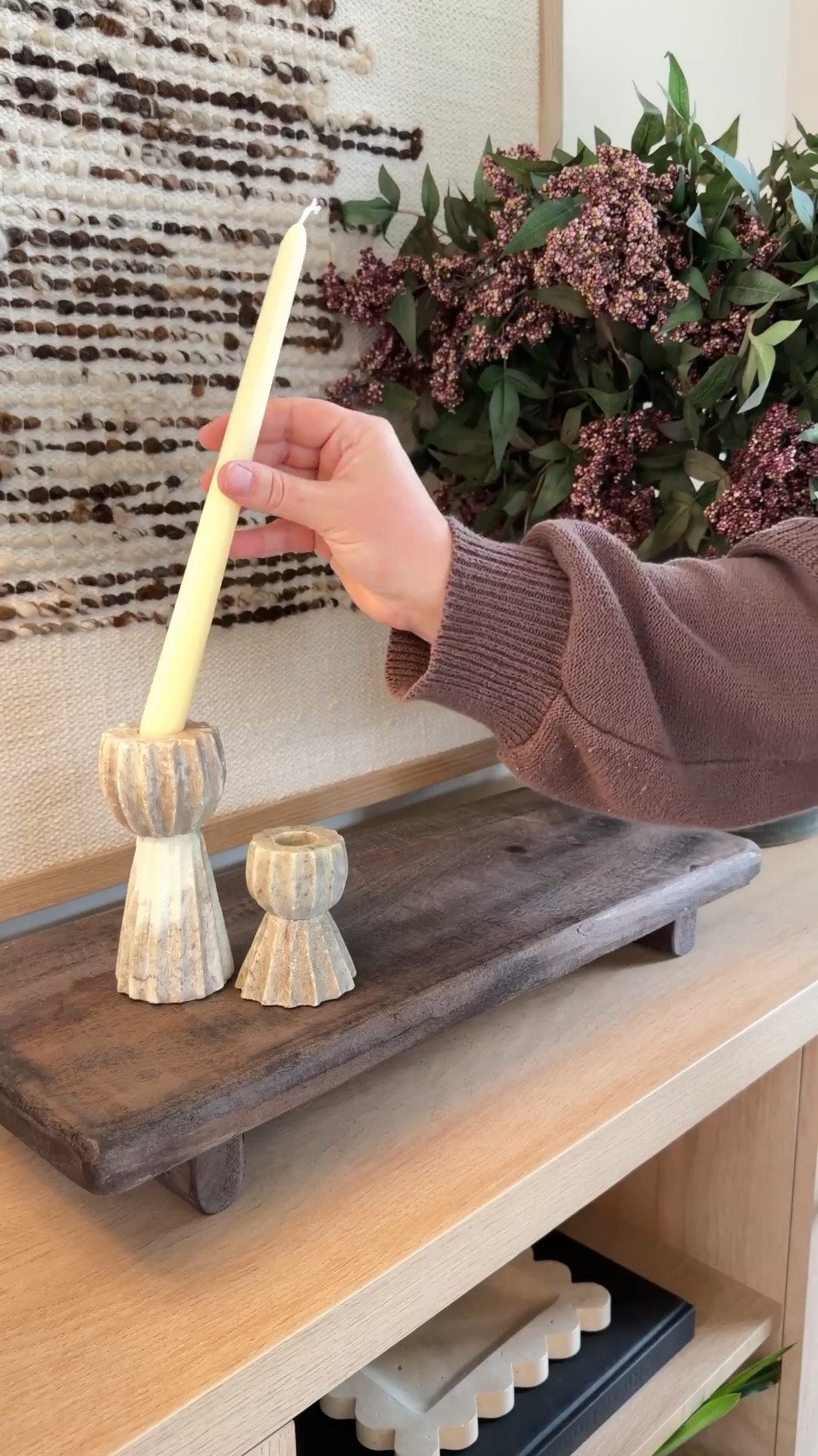 One marble detail and the whole space feels elevated. I use this tall taper holder whenever I want shelves to look more intentional and refined.

Follow my shop @rushtonhome on the @shop.LTK app to shop this post and get my exclusive app-only content! Don’t forget to turn on post notifications using the 🔔 to get first dibs!

Follow @rushtonhome on Instagram and Pinterest for more home decor inspiration and affordable home finds!

Are you looking for anything home related? You’re in the right place! At Rushton Home, I do: home decor, living room, bedroom, affordable, walmart, target, amazon, wayfair, new arrivals, winter decor, spring decor, fall decor, fall finds, summer decor, home decor refresh, studio mcgee x target, hearth and hand, magnolia, holiday decor, seasonal decor, dining room decor, bedroom decor, living room decor, affordable home decor, furniture, weekend deals, sale, on sale, pottery barn, kirklands, west elm, bench, foyer table, faux florals, rugs, couches, sofa, sectional, dresser, nightstand, night stand, end tables, lamps, art, wall art, etsy, pillows, blanket, interior design, interior styling, bedding, side tables, bed frame, tray, side table, throw pillows, look for less, designer dupe, budget decor, bar stools, counter stools, vase, ceramic pottery, budget, budget friendly, coffee table, dining chairs, cane, rattan, wood, white wash, rustic amazon home, arch, brass hardware, gold hardware, vintage, antique, european inspired, french country, back in stock

#LTKHome #LTKSaleAlert