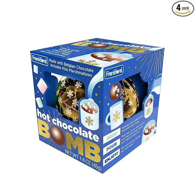 Hot Chocolate Bombs - Gourmet Belgian Hot Cocoa Bombs with Mini Marshmallows (Pack of 2) | Amazon (US)