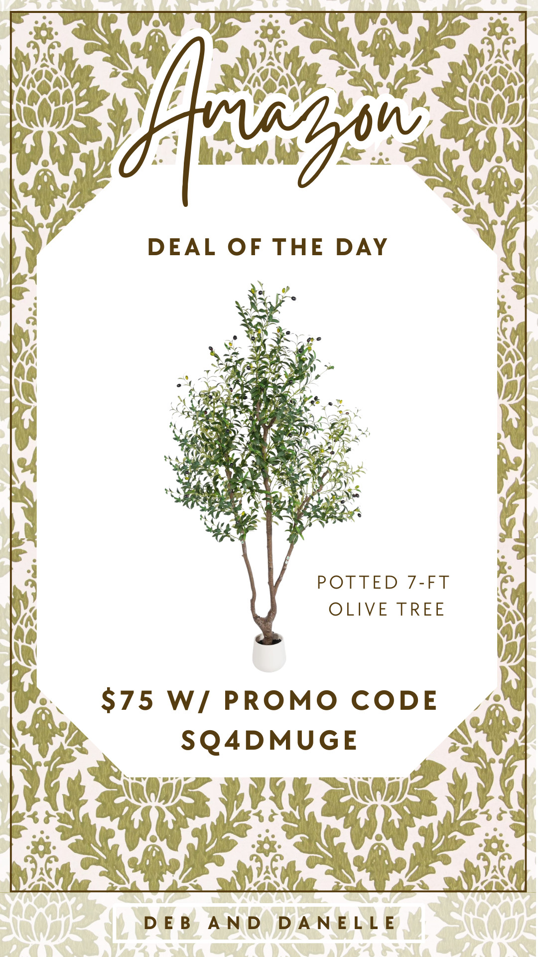 This 7-foot potted olive tree is currently on sale on @Amazon! I love the natural style trunk and that you could easily add this to a cute basket.  

 #LTKHome #LTKSaleAlert