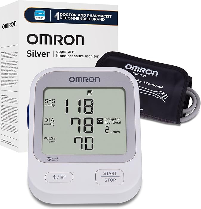 OMRON Silver Blood Pressure Monitor for Home Use & Upper Arm Blood Pressure Cuff - #1 Doctor & Ph... | Amazon (US)