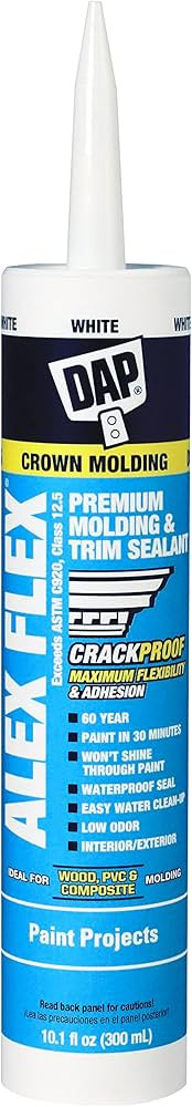 DAP Alex Flex Premium Molding & Trim Siliconized Sealant, White, 10.1 Oz (7079818542) | Amazon (US)
