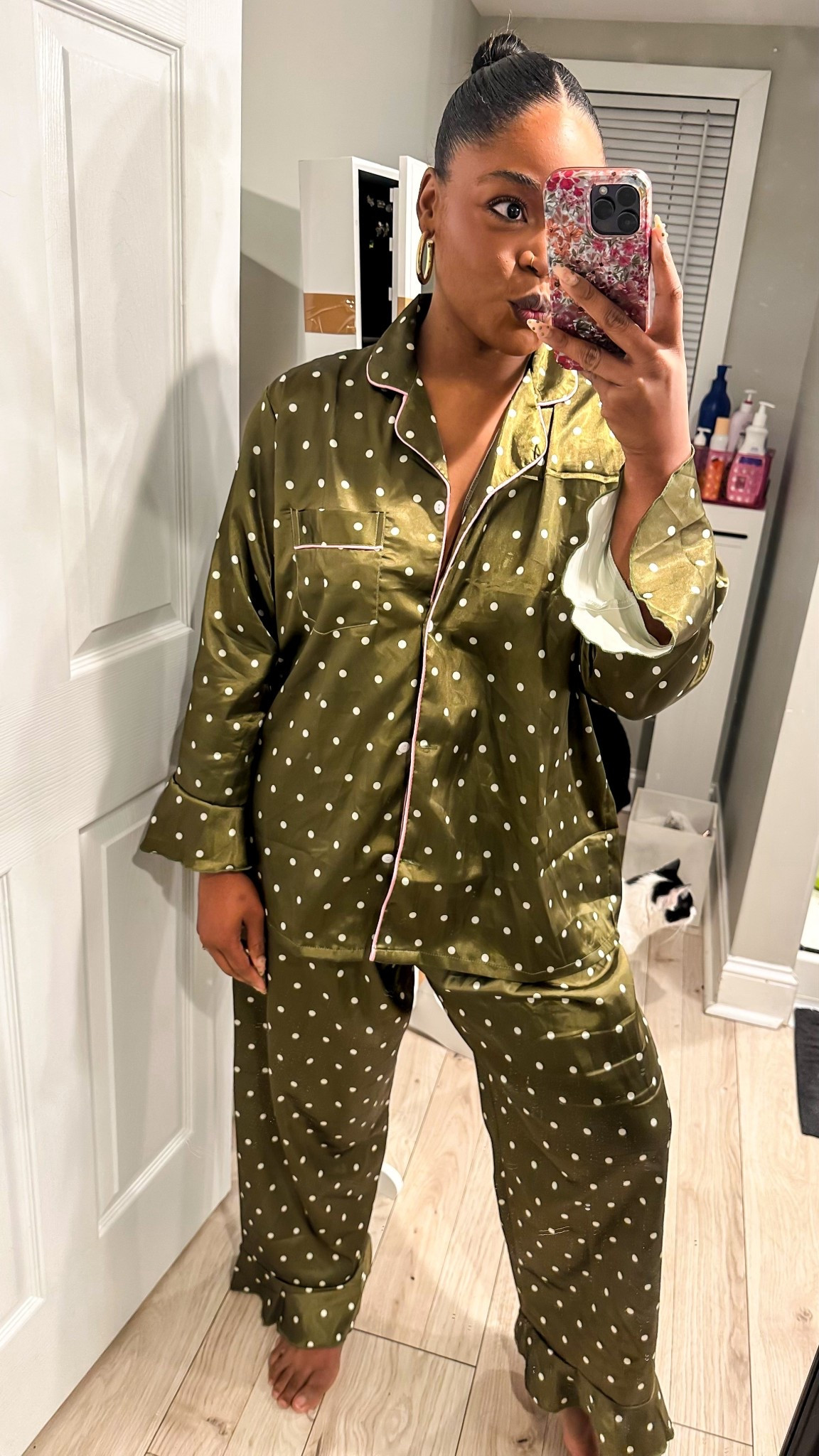 Adorable polka dot pajama set 😍😍😍 

#LTKootd #LTKgrwm #LTKMidsize