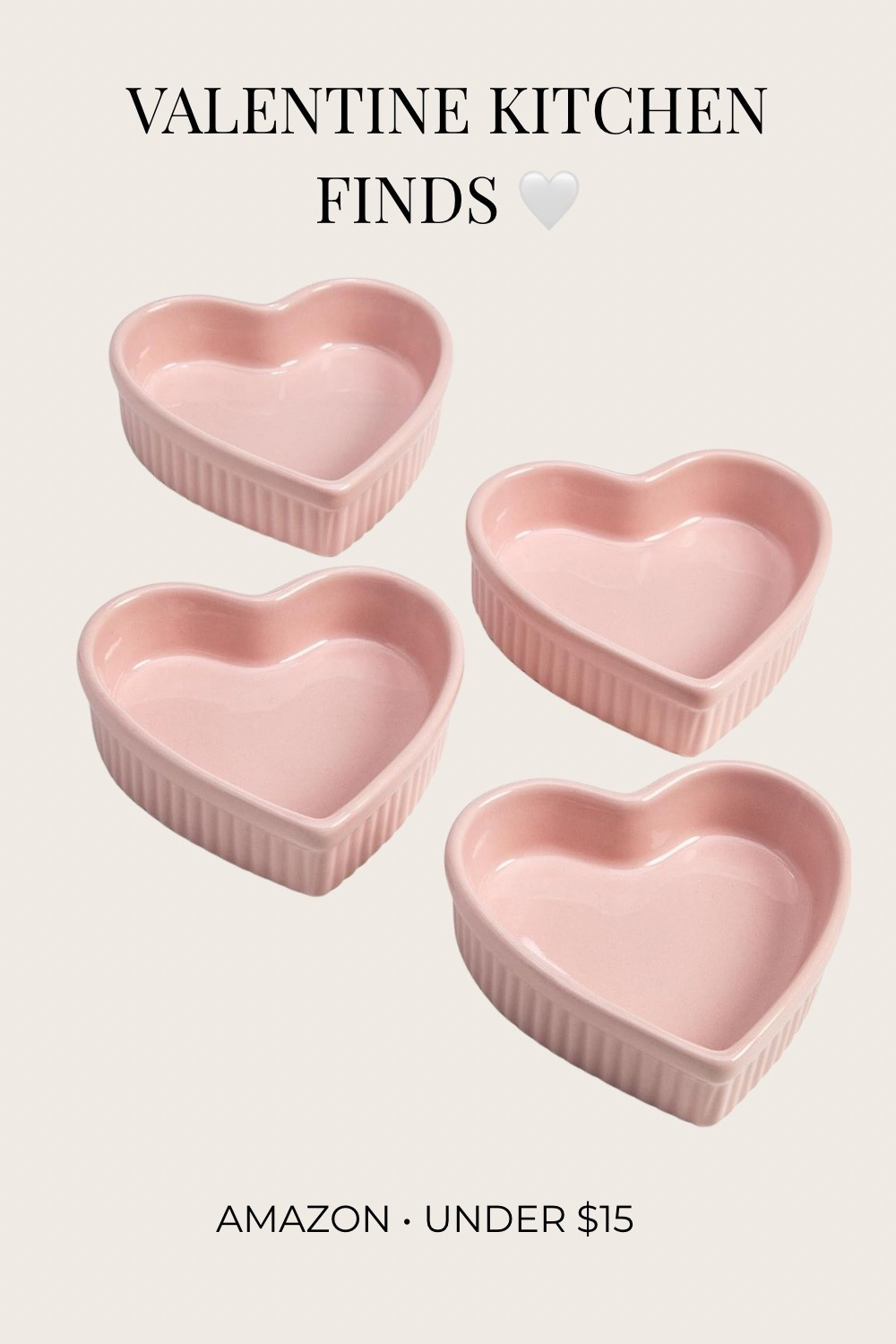 These pink heart-shaped baking dishes are the perfect Valentine kitchen find 🤍 Aesthetic, affordable, and ideal for baking desserts, hosting, gifting, or adding a soft it-girl vibe to your kitchen. Clean girl kitchen decor and Amazon finds under $15.

#LTKSeasonal #LTKHome #LTKValentine