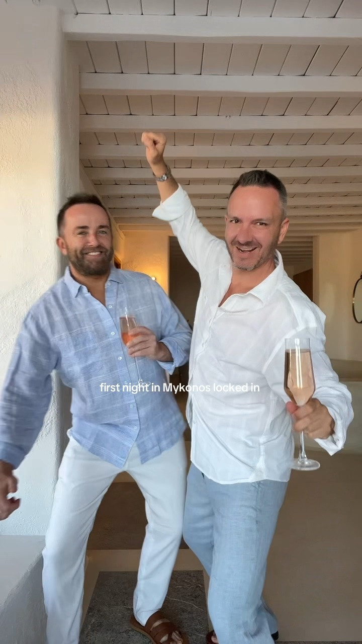Blue and white for Mykonos nights!

#LTKootd #LTKMens #LTKOver40