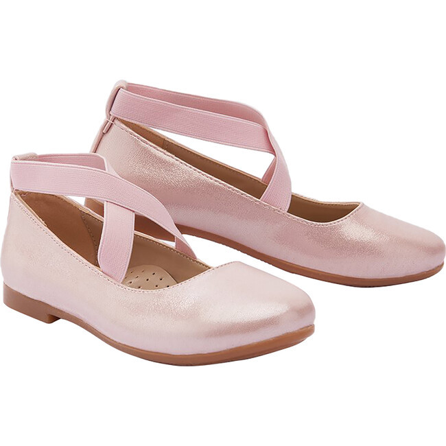 Perla | Satin Ballerina Flats (Pink, Size 35) | Maisonette | Maisonette