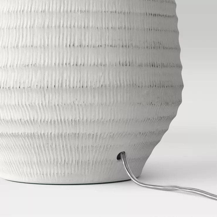 Large Textured Ceramic Lamp Base White - Threshold™ | Target