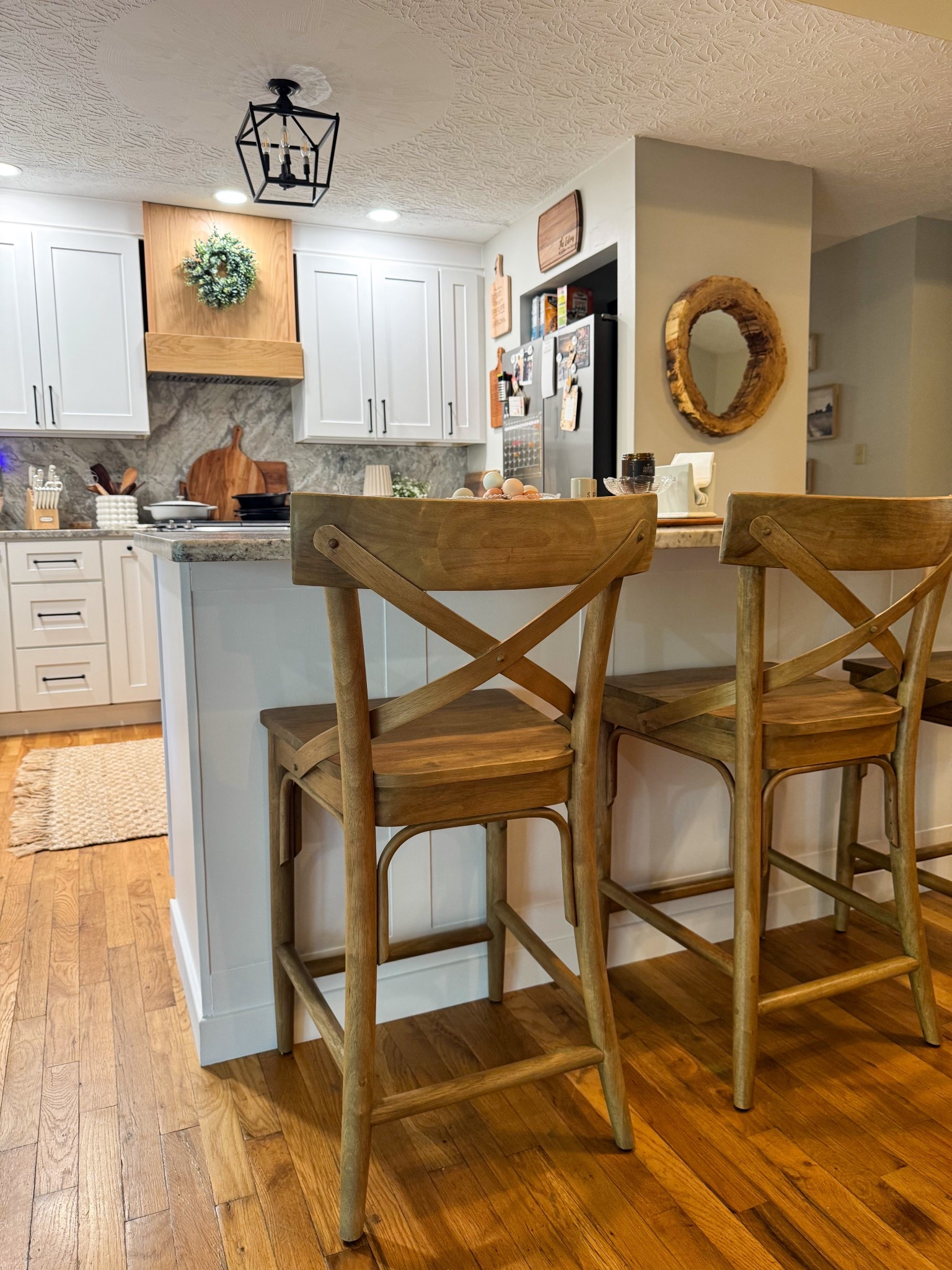 Wood counter barstools

#LTKHome