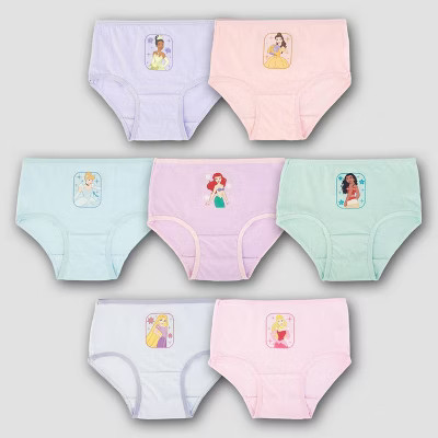 Toddler Girls' Disney Princess 7pk Bikini Underwear - 4T | Target