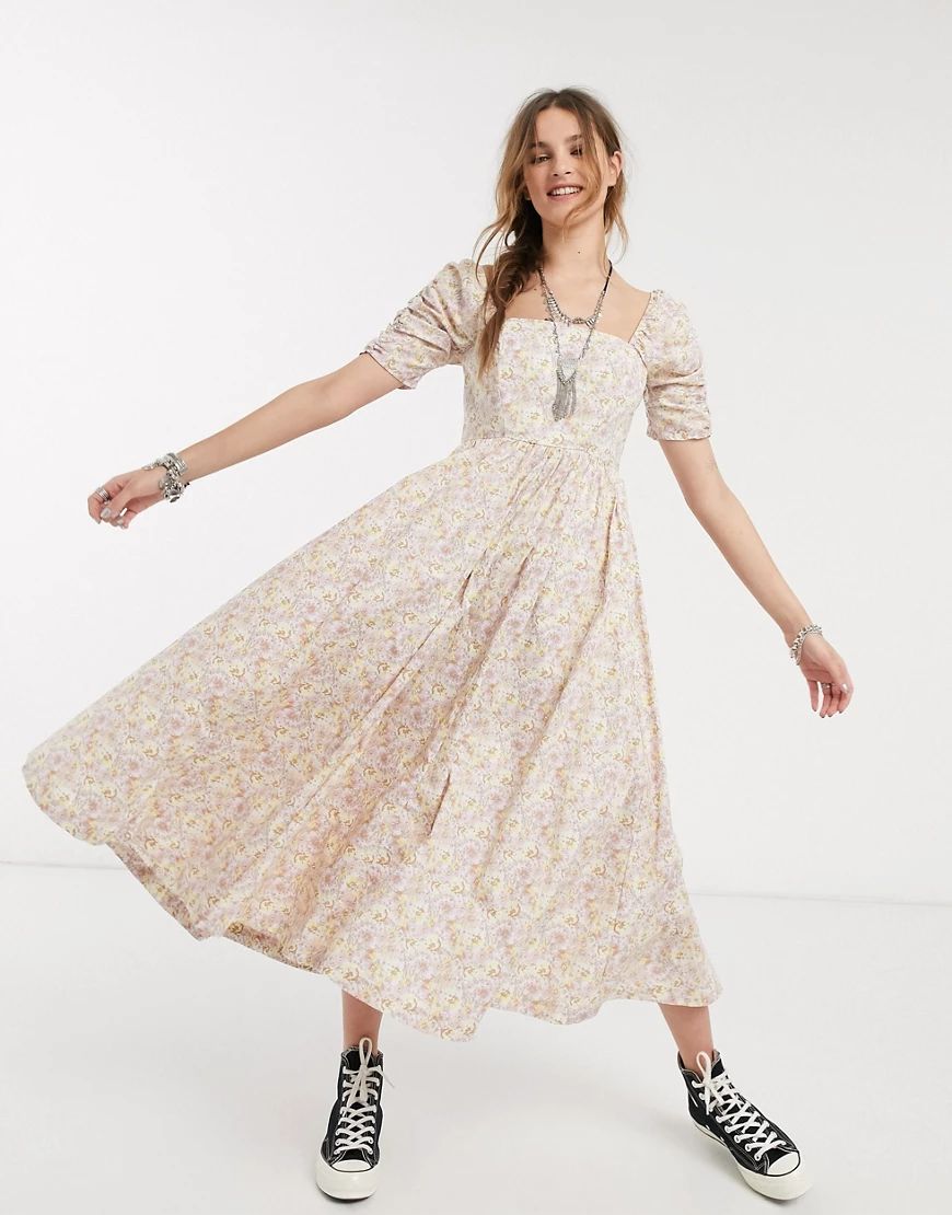 Free People she's a dream floral maxi dress with corset top-White | ASOS (Global)