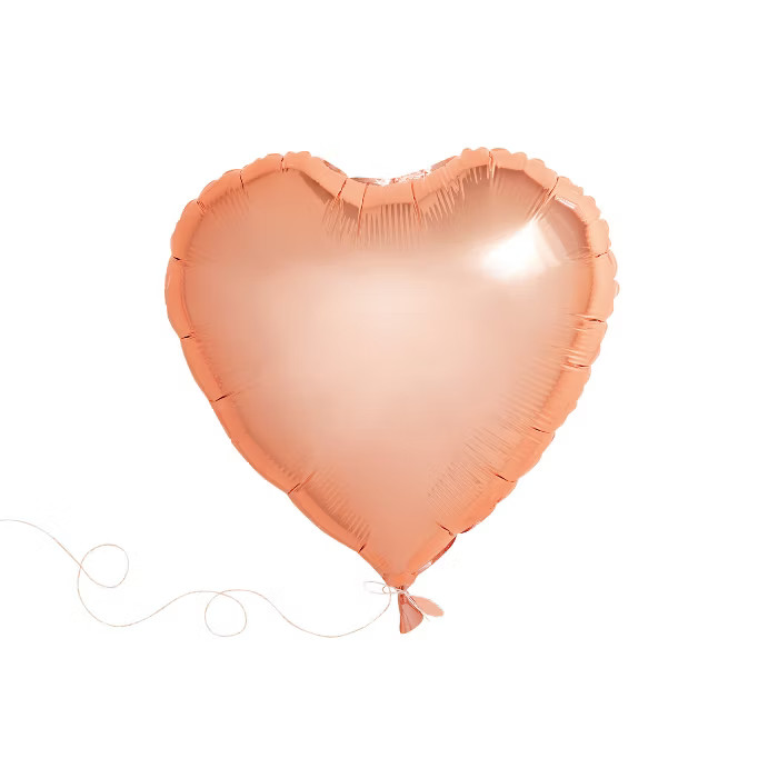 1ct Heart Shaped Foil Balloon Rose Gold - Spritz™ | Target