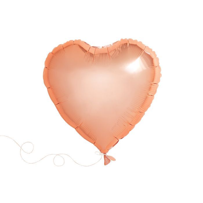 1ct Heart Shaped Foil Balloon Rose Gold - Spritz™ | Target