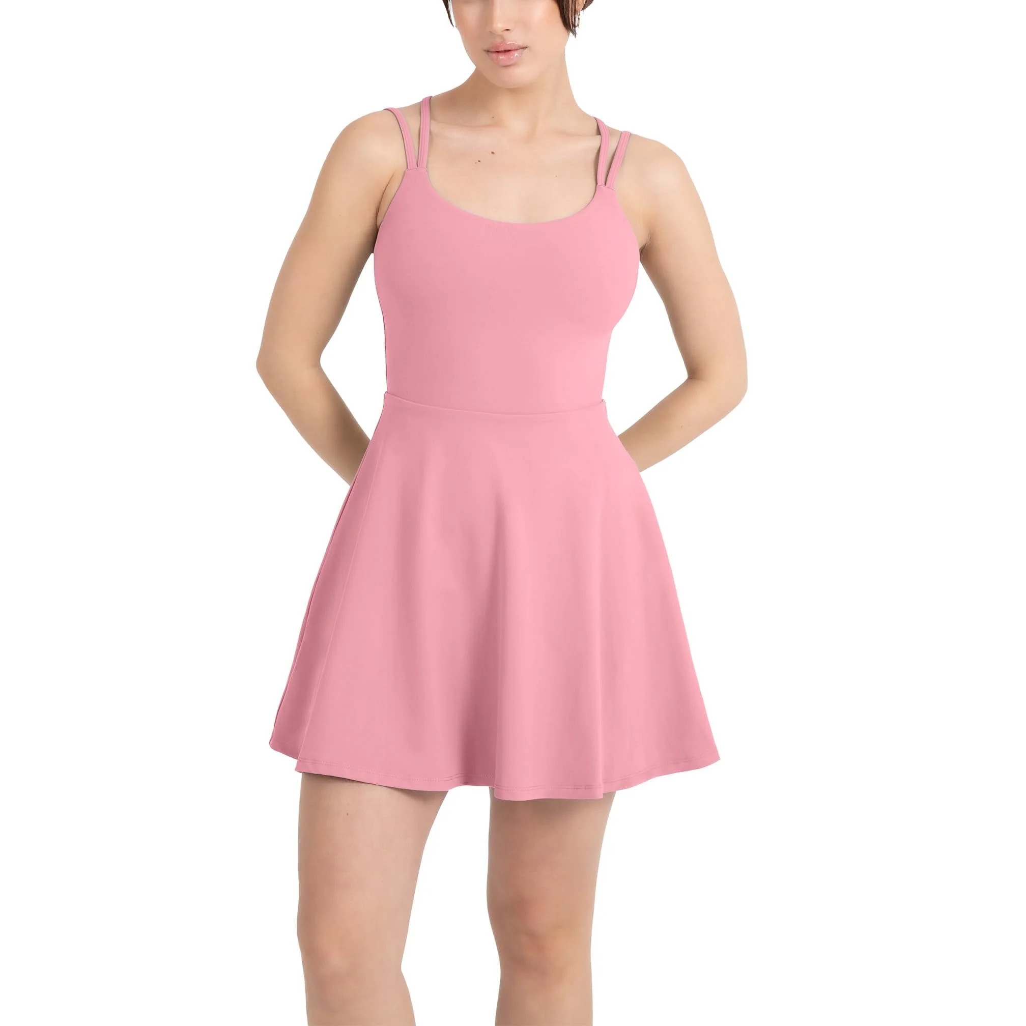 YITTY Active Women's UltraLuxe Strappy Tennis Dress with Built in Short, Athleisure, 4-Way-Stretc... | Walmart (US)