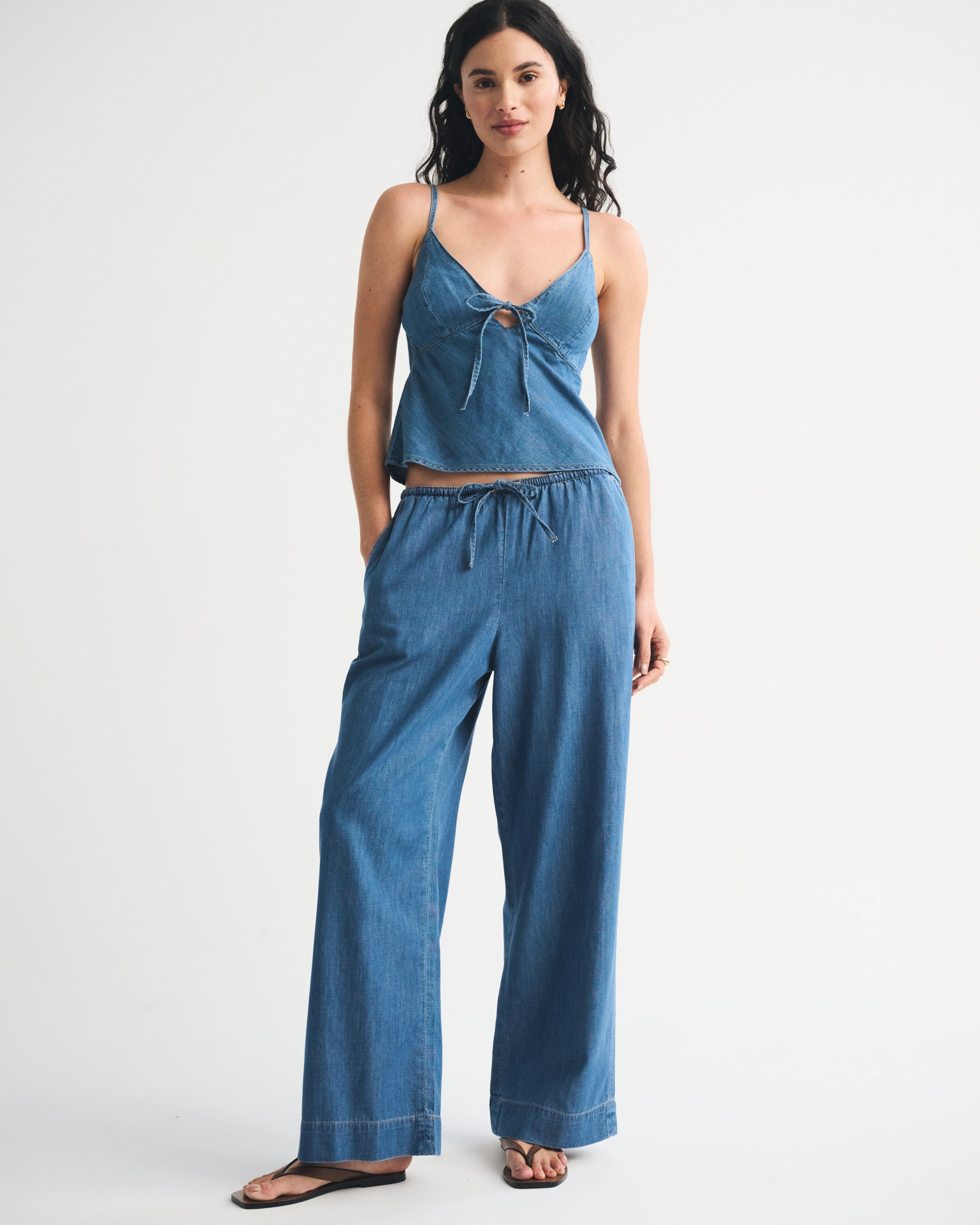 Chambray Pull-On Pant | Abercrombie & Fitch (US)