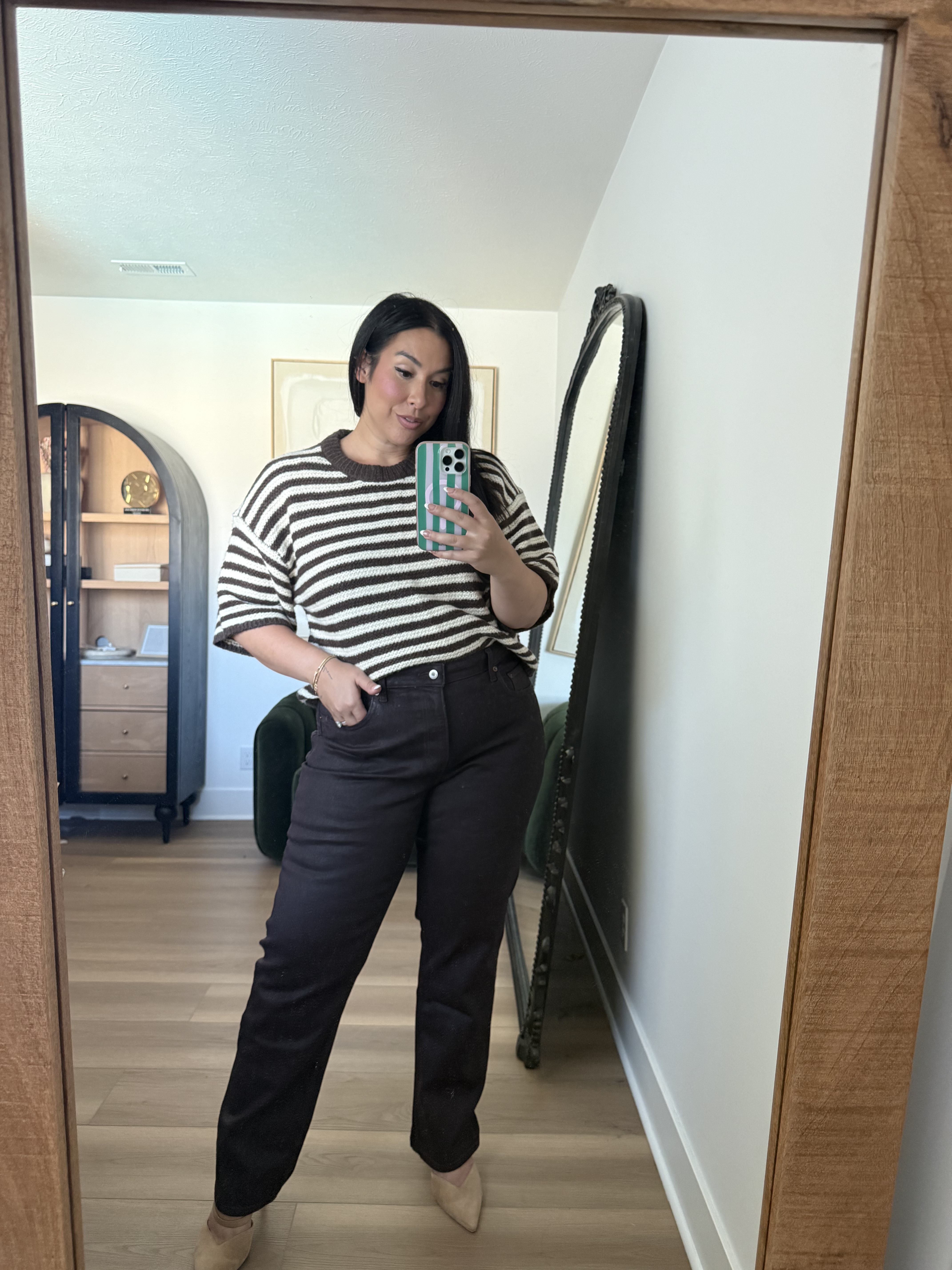Loving all things stripes!! wearing an XL in the top and 33 long in the pants

midsize fashion, mom outfits, fall outfits 

 #LTKgrwm #LTKootd #LTKMidsize