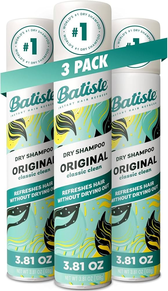 Batiste Dry Shampoo, Waterless shampoo, Original, 3.81oz, Pack of 3 | Amazon (US)